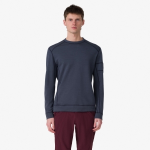 Moletons Rapha Merino Masculino Pretas Azul Marinho | YFRKB4563